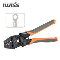 IWISS IWS-16 Non-Insulated Terminal Crimping Tool Ratchet Wire Crimper Tool From Copper Butt Connector Splice Wire Connectors