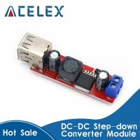 เอาต์พุต USB สองทางโมดูลพลังงาน Step Down Buck DC-DC 9V/12V/24V/36V เป็น5V สำหรับ LM2596เครื่องชาร์จพาหนะสินค้าใหม่