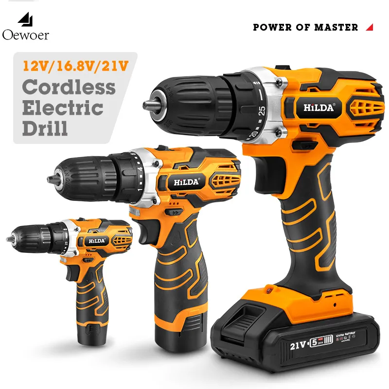 Electric Drill Set Power Cordless Screwdriver,Rechargeable Battery