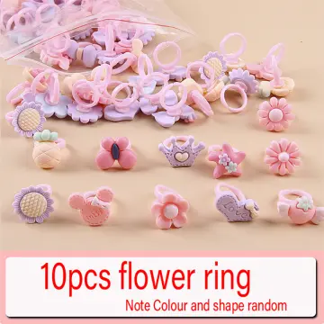 5-36pcs/lot Children Cartoon Rings Candy Flower Animal Bow Shape