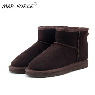 MBR FORCE High-quality Australia Classic Women Snow Boots 100 Genuine Leather Ankle Boots Warm Winter Boots Woman Shoes