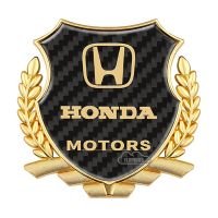 Hot New Car Logo Emblem Badge Chrome Sticker 3D Metal Carbon Fiber Car Body Door Rim Vip Stickers Decals Trunk Tag Decoration Auto Accessories For Honda Jazz Rs Pilot Odyssey Innova Mobilio Hrv Vamos Brio Accord Mugen Power Brv Civic Zest zhi