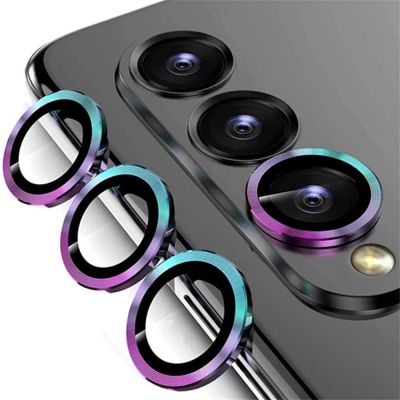 For Samsung Galaxy Z Fold 5 4 5G Metal Camera Lens Ring Cover On Sumsung Z Fold5 Zfold4 Lens Tempered Glass Protective Film