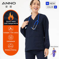 Unisex Medical Scrubs ชุดใหม่ความร้อน Preservation Thermostatic ผ้าพยาบาล Robe ชุดสำหรับฤดูหนาว Antibacterial ป้องกันไฟฟ้าสถิตย์พยาบาล Tunic Paramedic Coveralls โรงพยาบาล Doctor Uniform