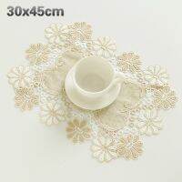 【CC】✌  Fashionable Rectangular Border Restaurant Placemat Coaster Table Decoration Doilies