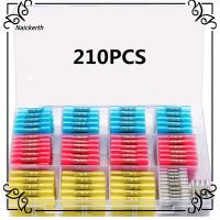 NAICKERTH 210PCS กันน้ำกันน้ำได้ ขั้วต่อปลายท่อหด ฉนวนกันความร้อน 26-10 AWG ขั้วต่อไฟฟ้าแบบจีบ พร้อมกล่องเก็บของ เกรดทางทะเล ชุดขั้วต่อสายไฟ ยานยนต์สำหรับรถยนต์