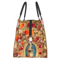 Our Lady Of Guadalupe Virgin Mary Thermal Insulated Lh Bag Women Catholic Mexico Poster Resuable Travel Storage Meal Food Box