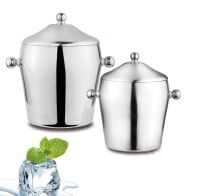 304 1.2L/2L Stainless Steel Ice Bucket Portable Double Wall Insulated with Lid Hotel Champagne whiskey Beverage beer tools