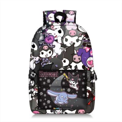 New Kawaii Kuromi Large Capacity Waterproof Backpack Cinnamorol Square Bag Anime Cosplay Bag Travel Bag School Student Girl Gift