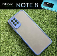 ส่งจากกรุงเทพ เก็บเงินปลายทาง สินค้าขายดี Case infinix Note8 เคส ขอบนี่ เคสกันกระแทก ปุ่มสีผิวด้าน เคสกันรอยกล้อง ขอบนิ่มหลังแข็ง