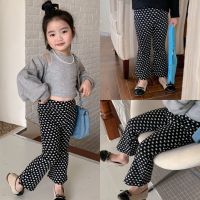 CUTE BABY?พร้อมส่ง?กางเกงขายาวเด็กผู้หญิง กางเกงขาม้าลายหัวใจ ทรงสวยเนื้อผ้านุ่ม(725)