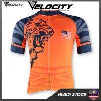 Velocity Velocool เสื้อปั่นจักรยาน Unisex โพลีสเตอร์ขี่จักรยานเสือสีส้มเสื้อปั่นจักรยานแขนสั้น