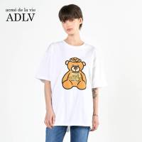 ADLV เสื้อยืดแขนสั้นลายหมีน้อยหวานลำลองใหม่สำหรับทุกเพศสไตล์คู่รัก