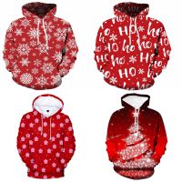 Christmas 3D Print Hoodie Santa Claus Hoodie Casual Mens And Womens 2022 Winter New Jackets