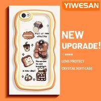 YIWESAN เคสสำหรับ Xiaomi Redmi โน๊ตเคส Y1 5A สำคัญที่เต็มไปด้วยหมีดีไซน์ใหม่ขอบครีมกันกระแทกแบบใสเคสมือถือเคสโปร่งใสลายกล้องถ่ายรูปเรียบง่ายอ่อนโยนฝาครอบป้องกัน