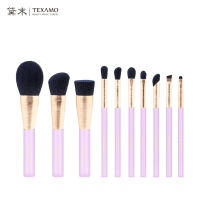 TEXAMO Makeup Brush ชุดแปรงแต่งหน้า คริสตัล สีม่วง 10 ชิ้น x1