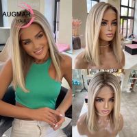 13x4 Ash Blonde Lace Front Wig Human Hair 360 Lace Frontal Wig Short Brown Highlight Wig 13x6 HD Human Hair Bob Wigs For Women [ Hot sell ] ea1voy