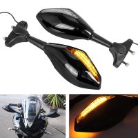 MOTORCYCLE LED TURN SIGNAL MIRRORS FOR KAWASAKI NINJA 6R 9R 650R 250R 636/YAMAAH YZF R1 R6 R6S/SUZUKI GSXR 600 750 1000 KATANA