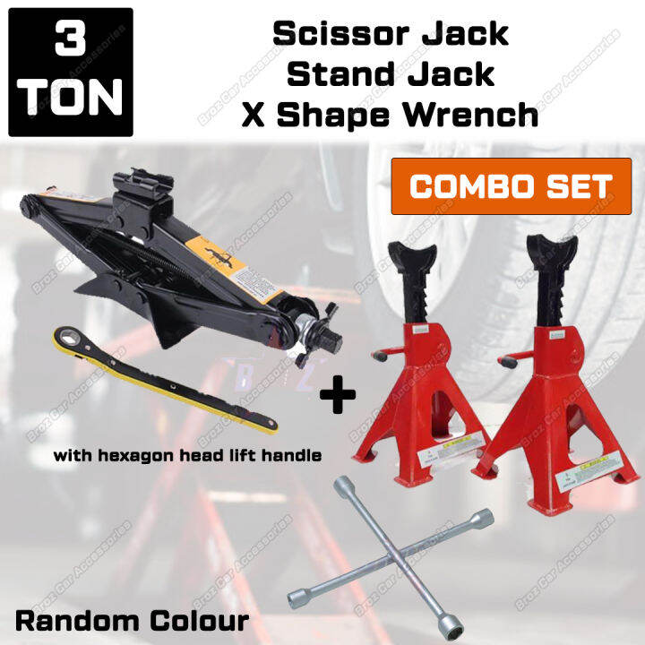 [New] DIY Heavy Duty Car Scissor Jack Stabilizer with Handle Lift