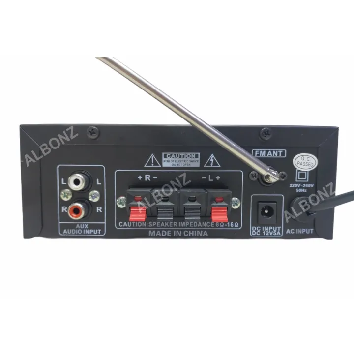 C-693L Car Stereo Amplifier with Bluetooth USB TF FM Mic Hi-Fi AC/DC ...
