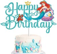 Lennie1 Disney Ariel the Little Mermaid Birthday Cake Topper Party Supplies Table Decoration And Accessories Insert Festivel Gifts