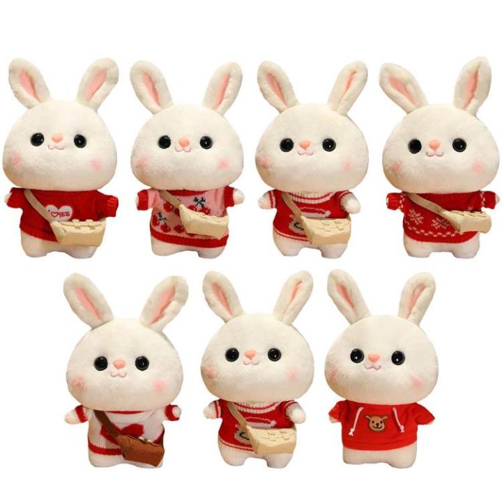 Rabbit Plush Doll Soft Cuddly Bunny Toy Huggable Stuffed Animal Rabbit Toy  Pillow Soft Rabbit Plush Doll GirlsRoom Decorations for Babies Toddlers  Kids kind 