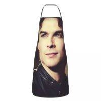 Damon Salvatorea Apron Household Cleaning Painting Handsome Vampire Bibs Garden Waterproof Pinafore Chef Aprons