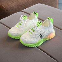 BABYL baby boy girl new cartoon cute LED lights sports running shoes mesh breathable casual shoes