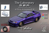 ** Pre-Order ** ห้องปฏิบัติการ1:64โรงรถที่ใช้งาน Widebody-R GTR R32เรซิ่นรุ่นรถ