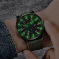 Stylish Luminous Mens Quartz Watches Clock Casual Waterproof Mens Sports Wrist Watches Nylon Strap Band Gift Relogio Masculino