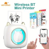 Mini Printer Wireless Mini Photo Printer Label Printer  Portable BT Mini Thermal Printer For Printing Label  Journal  Study Note Fax Paper Rolls