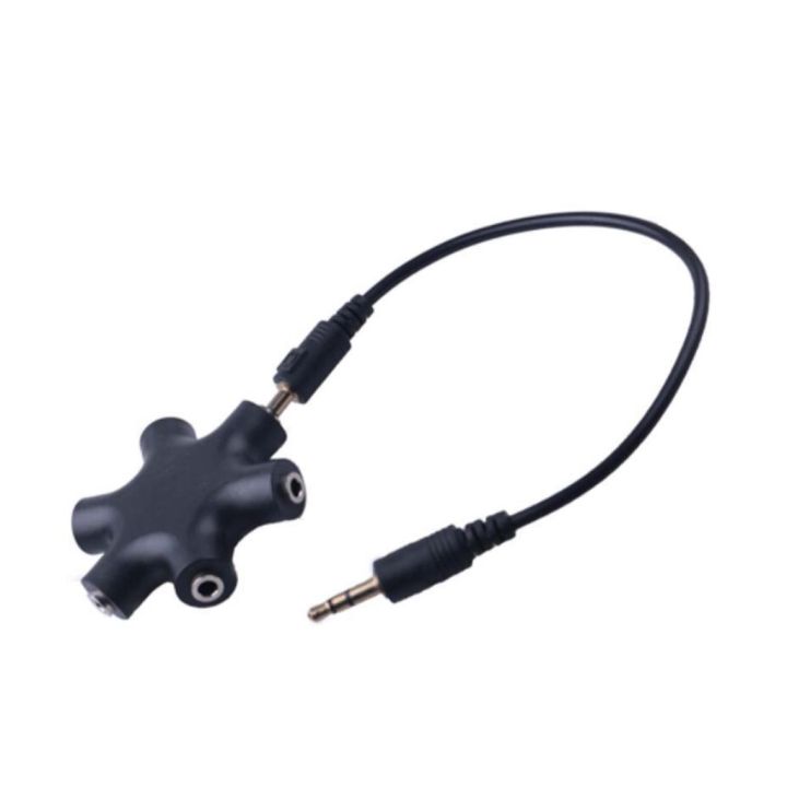 Jack Splitter 6 Way Multi Port Hub 3.5mm Aux Headphone Audio Cable Adapter  Converter Premium Quality AUX6P