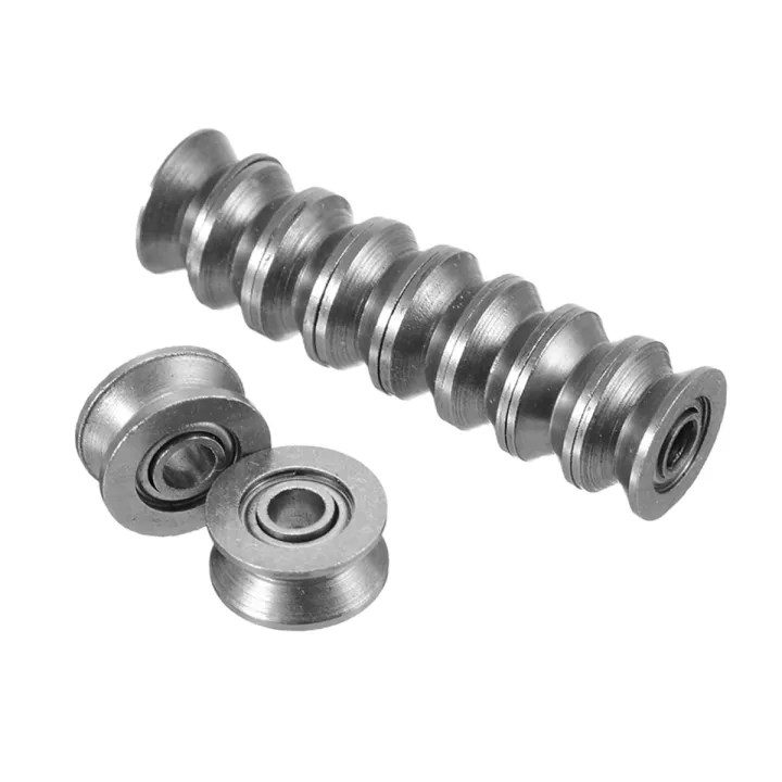 10pcs/set U Groove Bearing Carbon Steel Ball Pulley Bearing Hardware