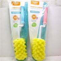 Nuebabe แปรงล้างขวดนม ฟองน้ำ Sponge Bottle Brush รุ่น BC0007 (สีชมพู)