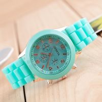 【YF】❐  Hot Sales Geneva Brand Silicone Ladies Fashion Wristwatch Female montre relogio feminino