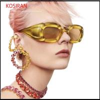 KONSIRAN สีชมพูกุหลาบ แว่นกันแดด Y2K สีลูกอมสี การป้องกัน UV400 แว่นตากันแดดพังค์ ทันสมัยและทันสมัย แว่นตาสำหรับแว่นตา สำหรับผู้หญิงและผู้ชาย