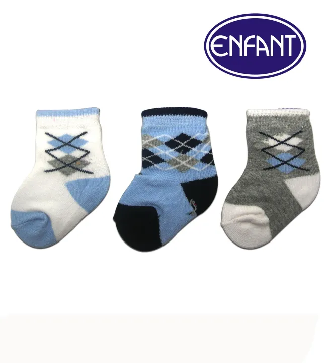 Enfant Baby Boys Socks for 06/612/1224 months (3 PAIRS) Lazada PH
