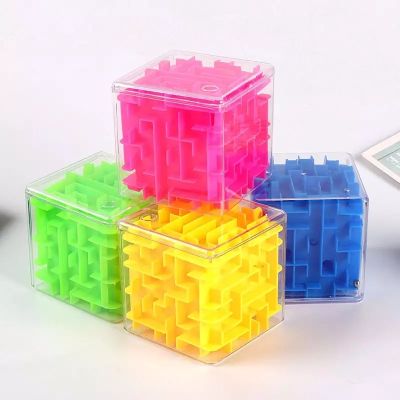 ❏❈✷ 3D Maze Magic Game Transparent Six-sided Puzzle Speed Cube Rolling Ball Game Cubos Maze Toys for Children Early Educational Gift