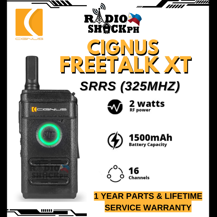Cignus Freetalk XT CG325 XT FREE NTC License Radio SRRS Frequency