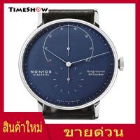 Timeshow นาฬิกาแฟชั่นสองเข็มคุณภาพสูงสำหรับผู้ชายนาฬิกาควอทซ์ Nomos Blue GOLD Surface keyin Watch