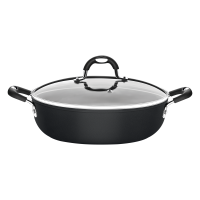 TRAMONTINA หม้ออลูมิเนียม รุ่น Monaco Aluminum Skillet with Lid with Internal Non-stick Coating 28 cm.