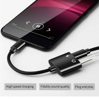 2 In 1 Type C To 3.5mm Jack Earphone Charging Adapter For Huawei P30 P20 USB C AUX Audio Splitter Mobile Phone Converter Cable Adapters