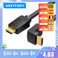 Vention สาย HDMI 4พัน HDMI 2.0สาย HDMI 90270องศามุมอะแดปเตอร์สำหรับ Apple PS4 S Plitter วิดีโอเสียง90องศาสาย HDMI