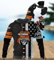 （ALL IN STOCK XZX）  3d harley-davidson hoodies 01  (Free customized name logo for private chat, can be changed with or without zipper)