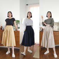 Saku skirt pants กระโปรงกางเกง สไตล์ญี่ปุ่น เอวสูง มีกระเป๋าซ่อนข้างตัว 3 สี whiteoakfactory