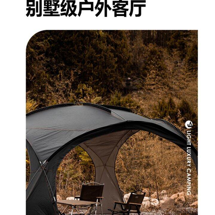 Mountainhiker black dome tent outdoor large circular canopy blackening