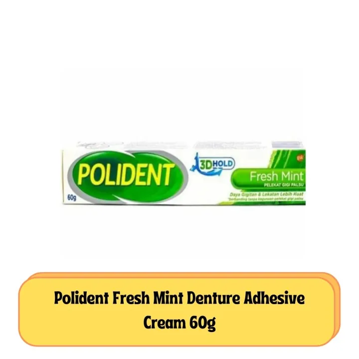 Polident Fresh Mint Denture Adhesive Cream 60g Lazada PH