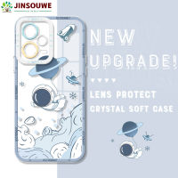 Jinsouwe เคสมือถือสำหรับ Xiaomi Poco X5 5G /Pocophone X5 5G เคสโทรศัพท์ลายการ์ตูนนักบินอวกาศเคสด้านหลังแบบนิ่มทำจากยาง