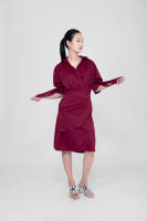 QueenCows ชุดให้นม Mene Dress Shirt (Burgundy)