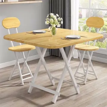 Square folding table and chairs online set